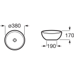 Roca A32787K000 Bol 檯上洗手盆